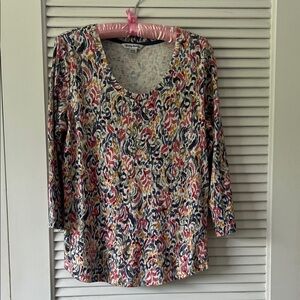 Tommy Bahama multicolored patterned 3/4 sleeve Top